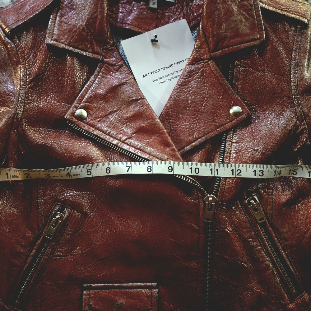 IRO Red Leather Jacket - Picture 5 of 9